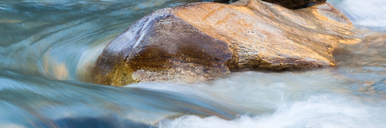 rocks in a rapid river