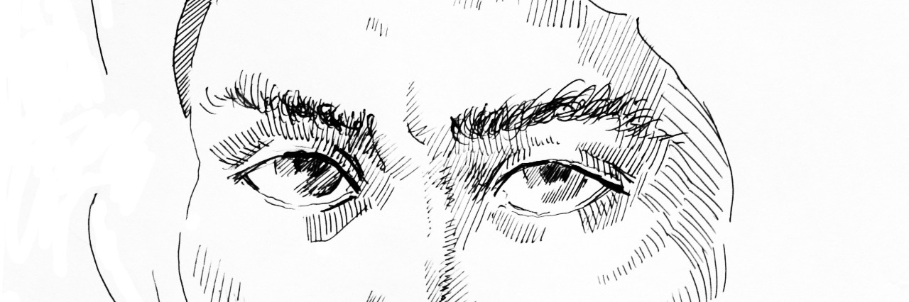 Why Should I Feel Guilty for Having a Mental Illness? Line art portrait of man