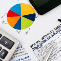 Close up of Social Security application.