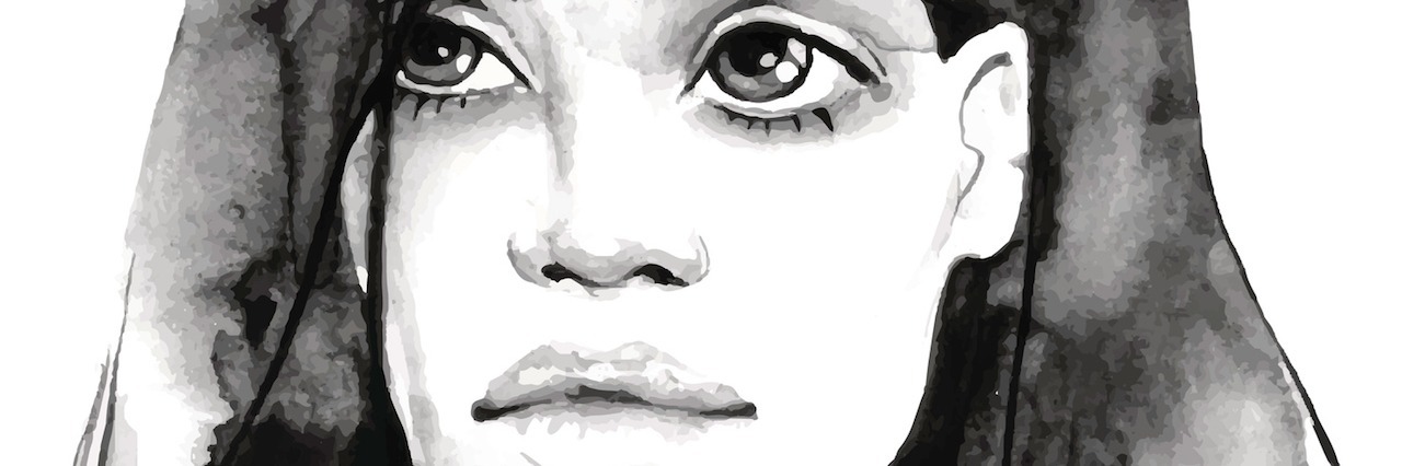 Dialectical Behavior Therapy for Borderline Personality Disorder watercolor portrait of a woman