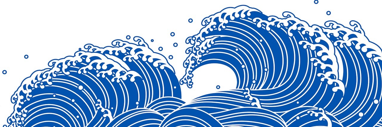 illustration of a blue wave