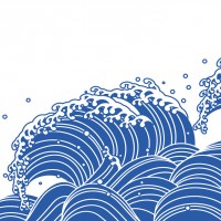 illustration of a blue wave