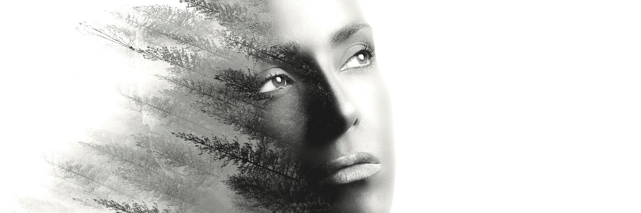 5 Improvements I Will Make in 2017 Despite Anxiety and Depression Double Exposure Portrait. Beauty and Nature