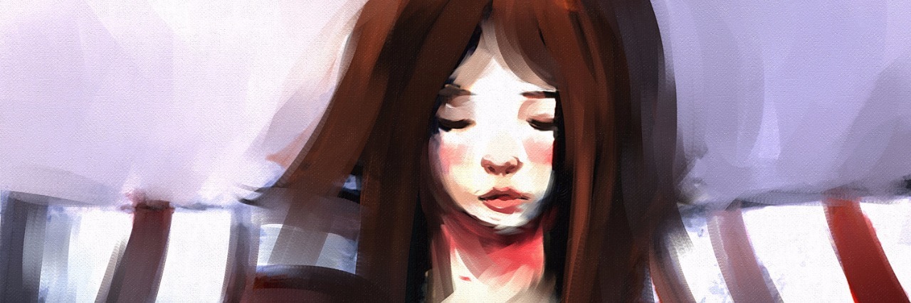 Avoiding Comparison When Supporting Someone With Mental Illness digital painting portrait of beautiful girl in striped robe, oil on canvas texture