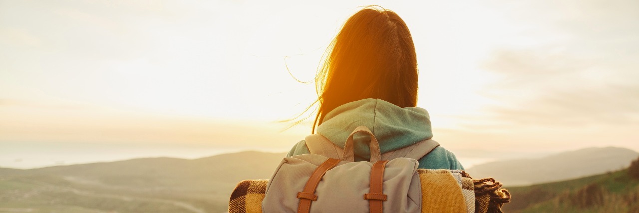 How I Learned My Skin-Picking Habit Was Dermatillomania Hiker woman walking outdoor at sunset