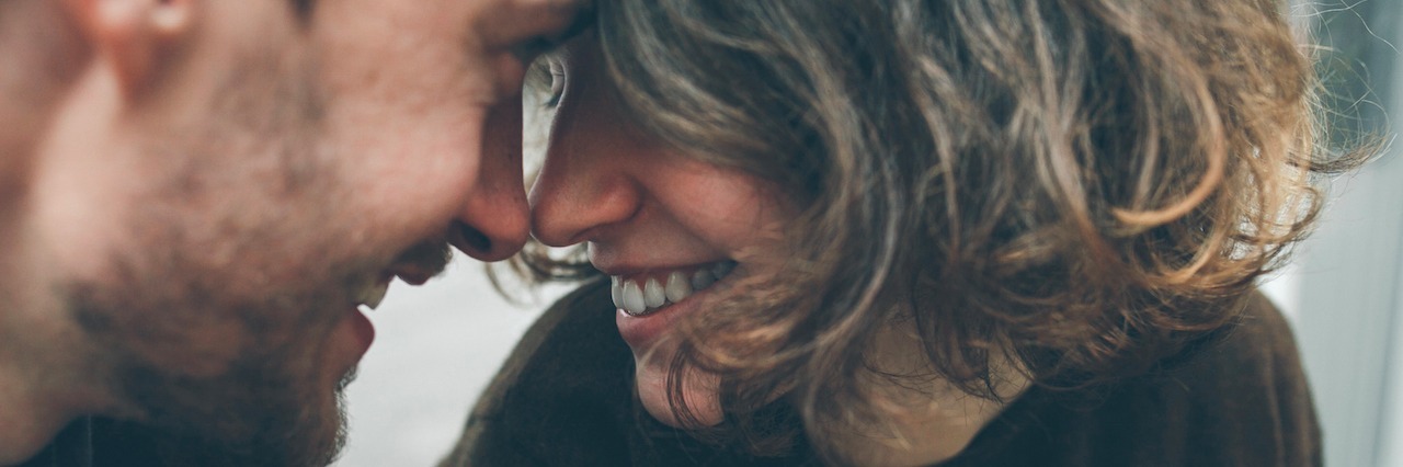 How People With Anxiety Show Their Love A couple with their foreheads touching