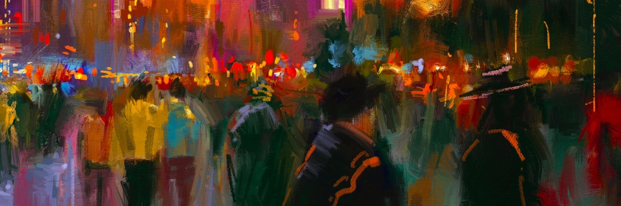 Answering the Question 'How Does Autism Affect Your Life?' Illustration of people in park with city landscape