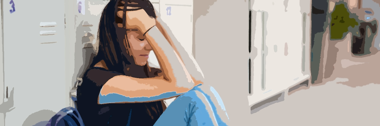 Surviving Middle School With Scoliosis Sad teenage girl.