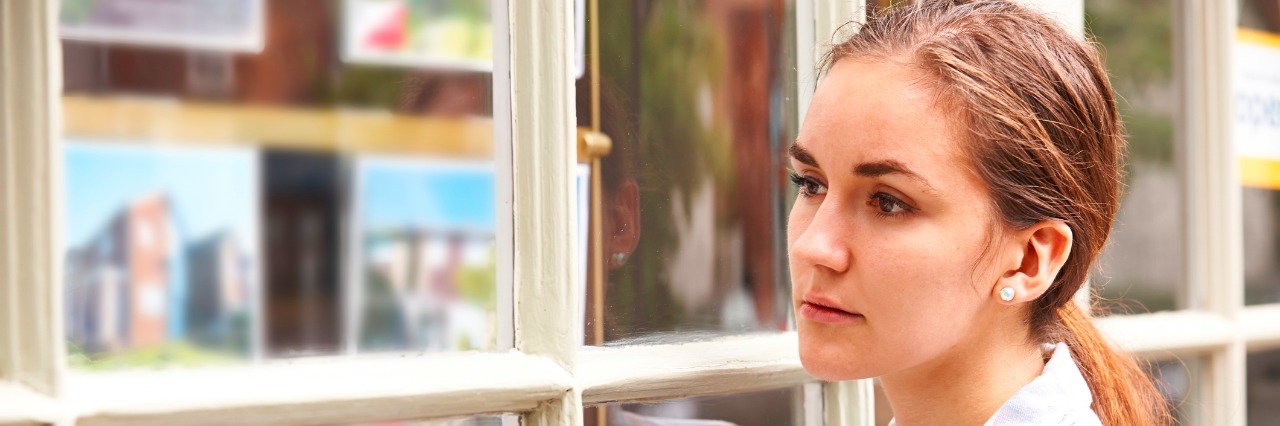 Woman With Muscular Dystrophy Responds to Laughing Onlookers Disappointed Young Woman Looking In Window