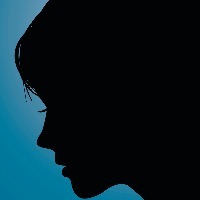 Silhouette of woman's profile