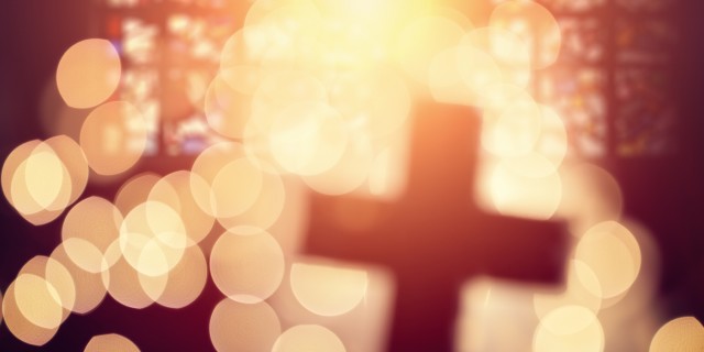 When Obsessive-Compulsive Disorder Meets Religion Abstract cross in church interior