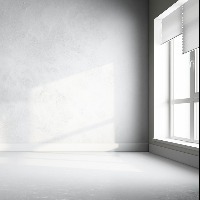 white room with light shining through a window