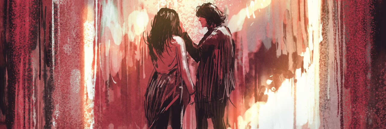 To the Friend Who Brought Me to the Hospital When I Was Suicidal young couple in love outdoor,illustration,digital painting