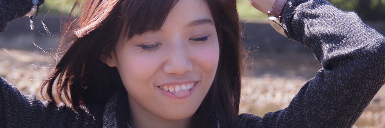 asian girl smiling