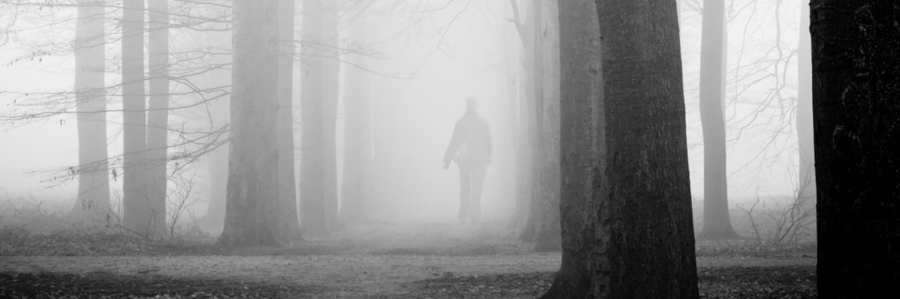14 Shades of Depression Woman in mist forest