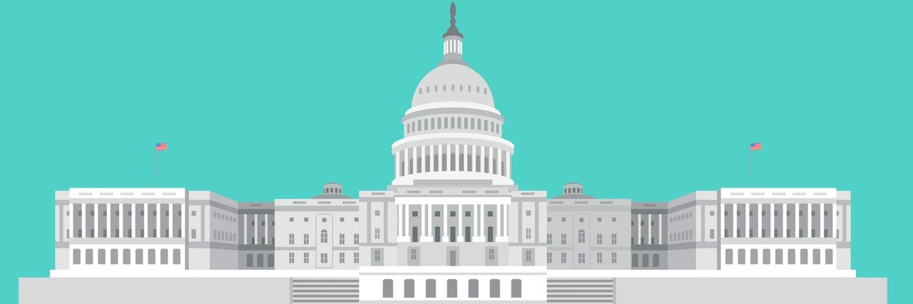 Online Disability March for Those Who Can't Attend Women's March Graphic image of Washington D.C.