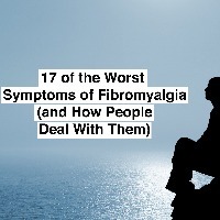 woman and text 17 of the worst symptoms of fibromyalgia and how to deal with them