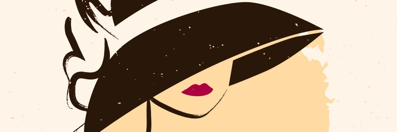 What It's Like Trying to Hide My POTS woman wearing large hat that covers her eyes