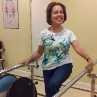 Juana Ortiz doing physical therapy.