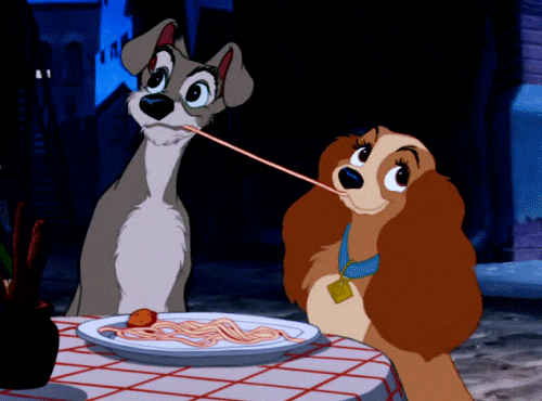 lady and the tramp sharing spaghetti