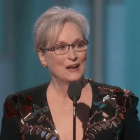 Meryl Streep at Golden Globe awards calling out Donald Trump for mocking people with disabilities.
