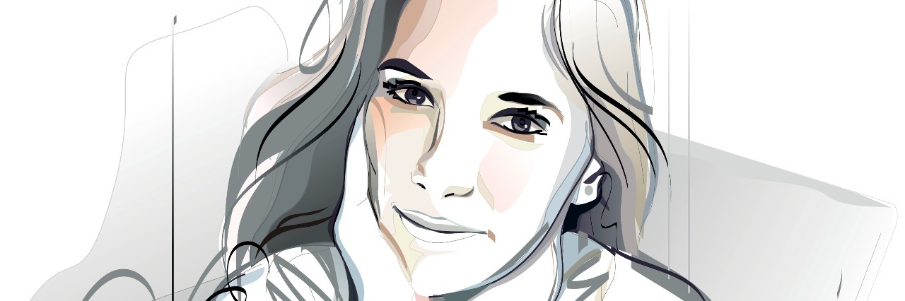 What You Should Know When You See Me Smiling Through the Pain woman with chin in hand smiling, drawing