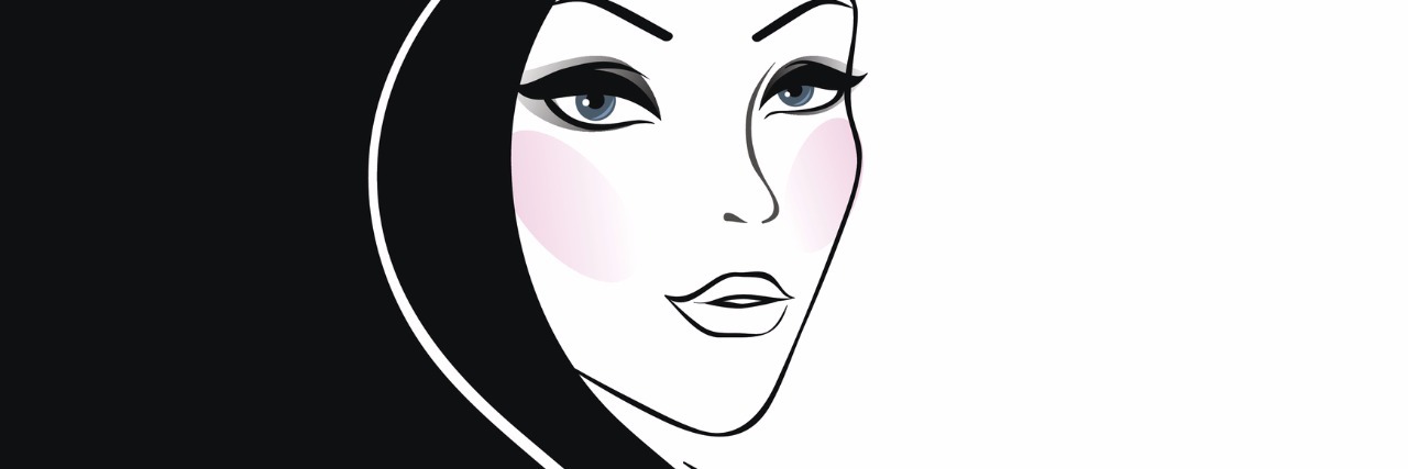 4 Side Effects of Gastroparesis Your Doctor Doesn't Tell You About silhouette of woman's face and hair, half black and half white