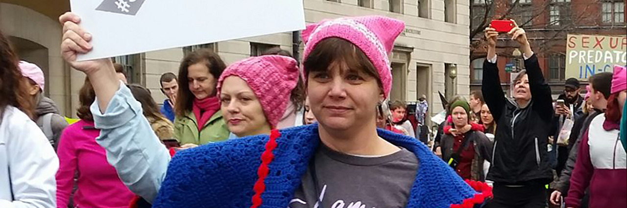 Peggy at the Women's March.