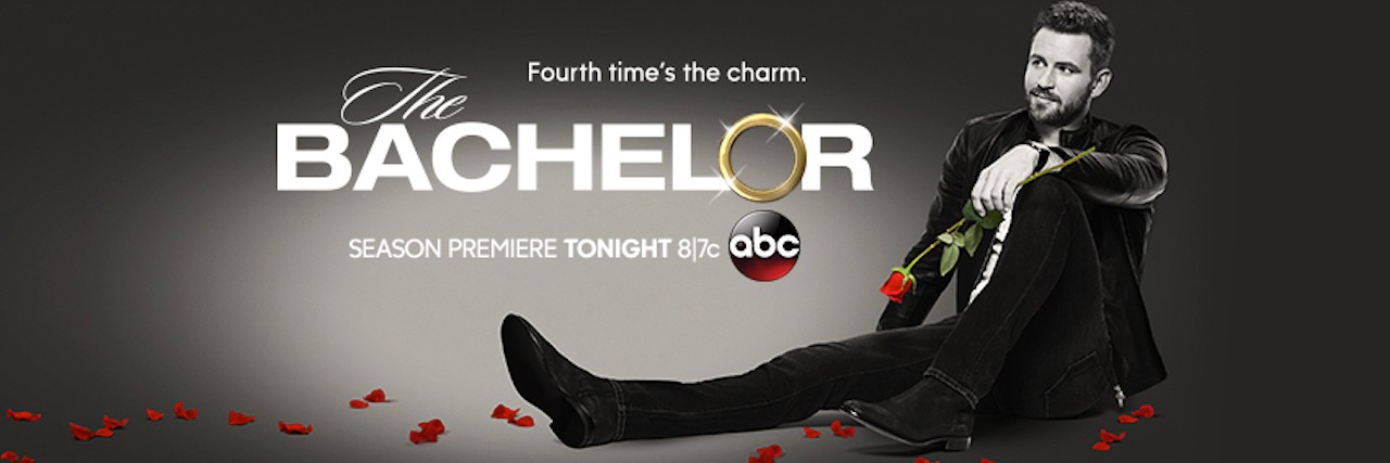 Response to 'Bachelor' Nick Viall Using 'Crazy' to Describe Anxiety Promo for The Bachelor. Man in a suit holding a rose.