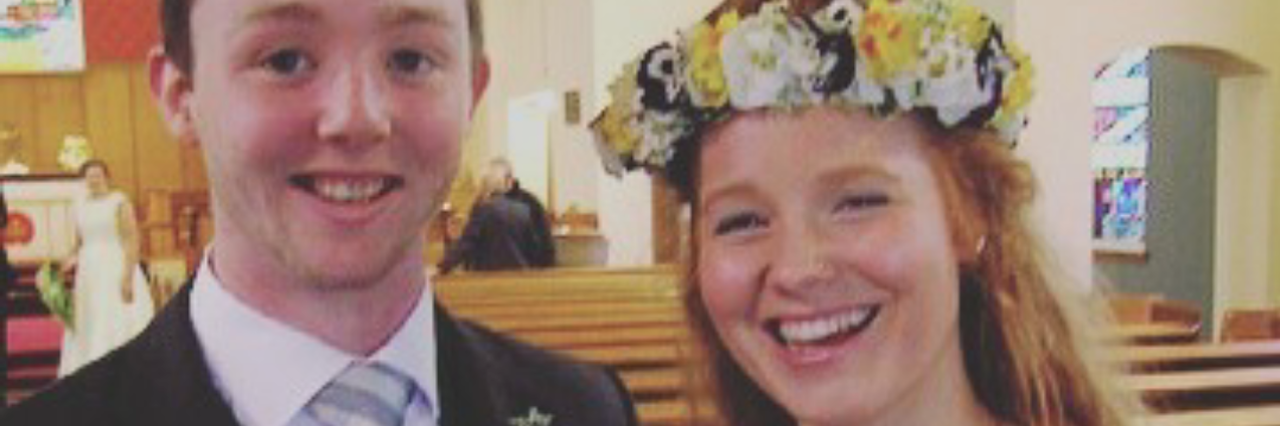 Not Recovered From My Eating Disorder Just Because I'm Weight Restored Contributor with her brother at a friend's wedding