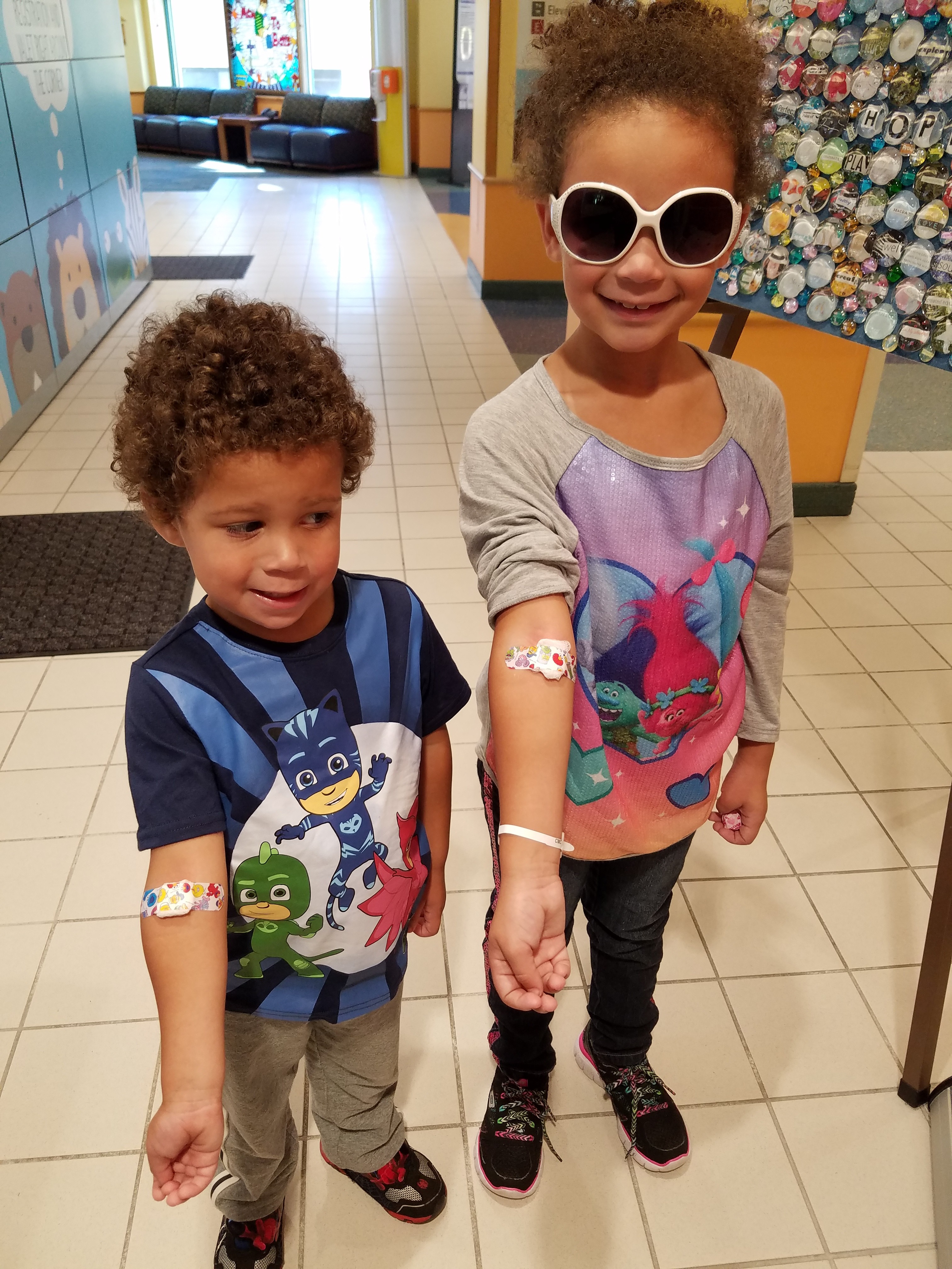 kids getting blood drawn