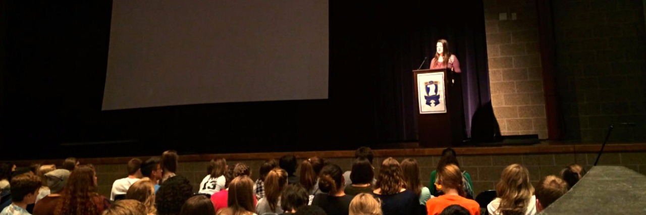 Why I Don't Hide My Celiac Disease woman giving speech