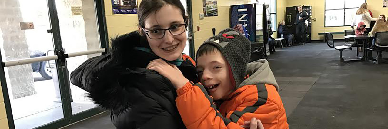 Don't Say the R-Word Chloe with her friend Josh.