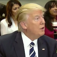 Donald Trump speaking at roundtable meeting