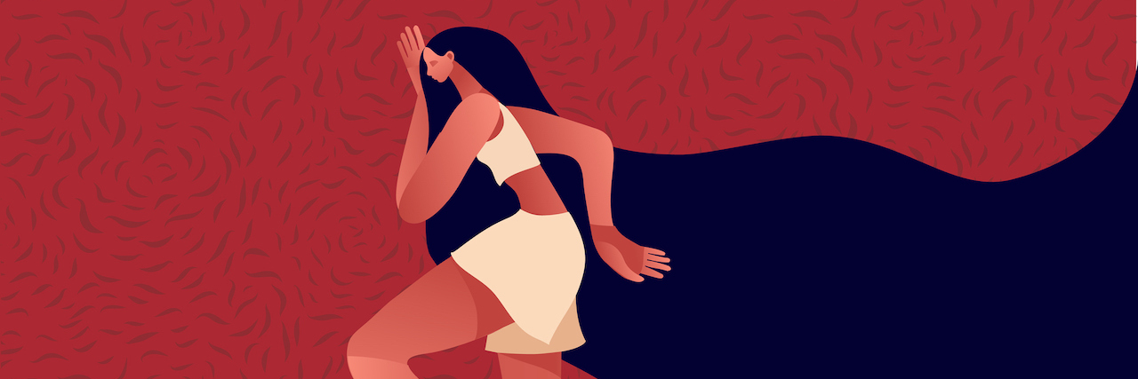 Self-Care When Chronic Pain Affects Your Mood Illustration of woman laying down