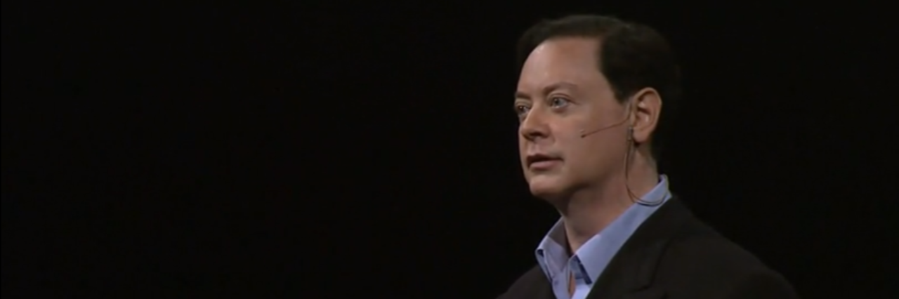 screengrab of andrew solomon giving his ted talk on depression