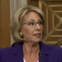 Betsy DeVos at confirmation hearing for Department of Education Secretary