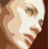 Side of woman's face illustration