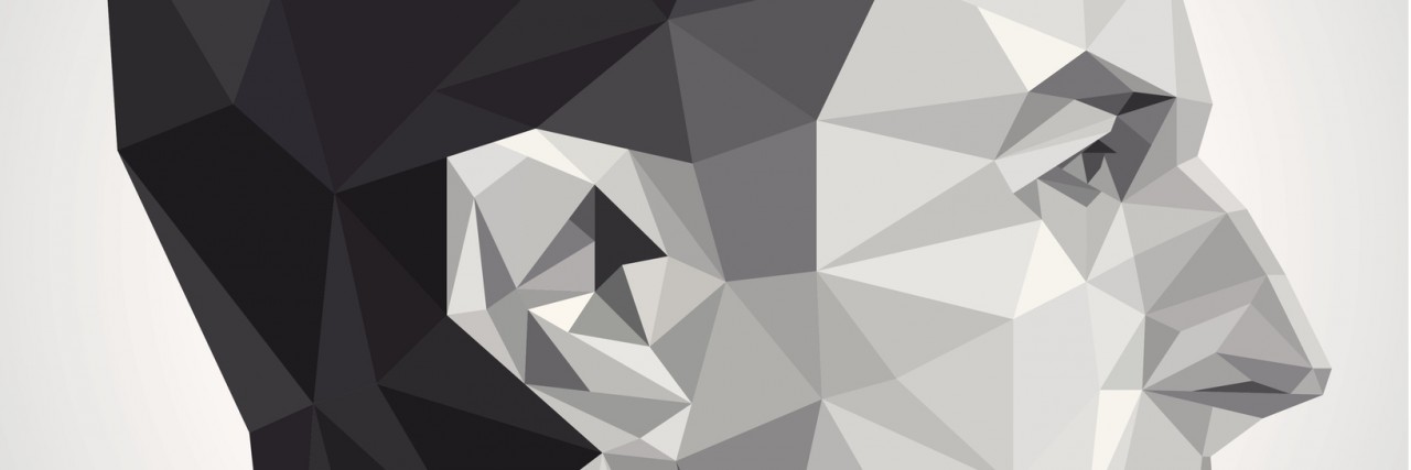 Letter to Myself When I'm Feeling Suicidal Profile of young man in origami style