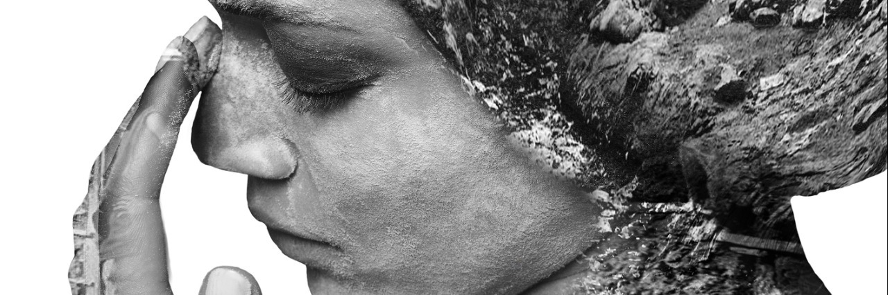 Why You Should Never Say 'You'll Be Fine' To Someone With Chronic Pain Double exposure of girl and leaves black and white tree