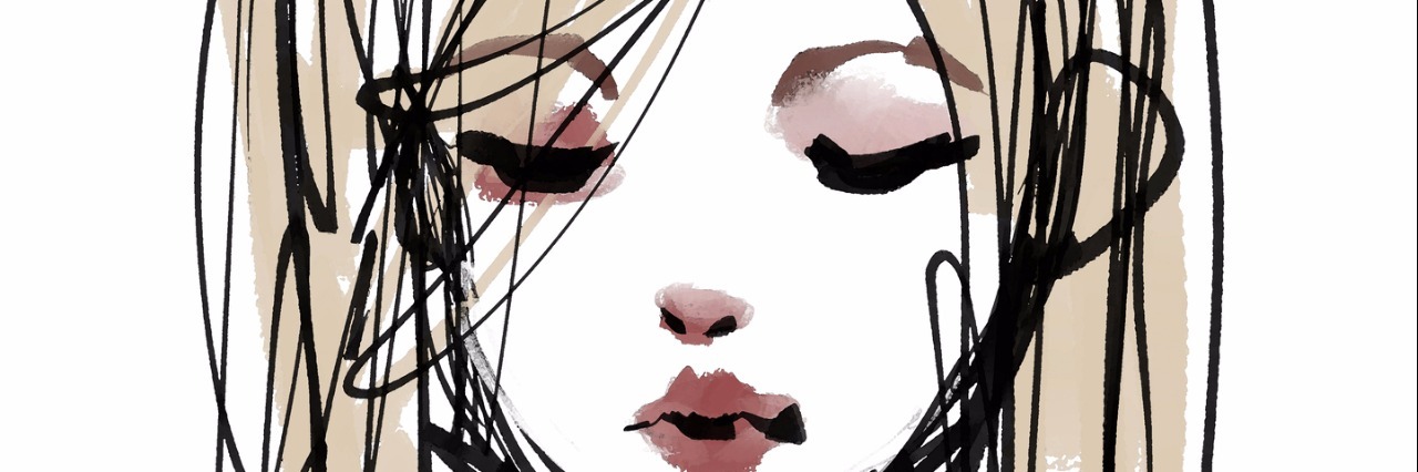 Fitting Together All the Pieces of My Identity in Anorexia Recovery girl watercolor illustration