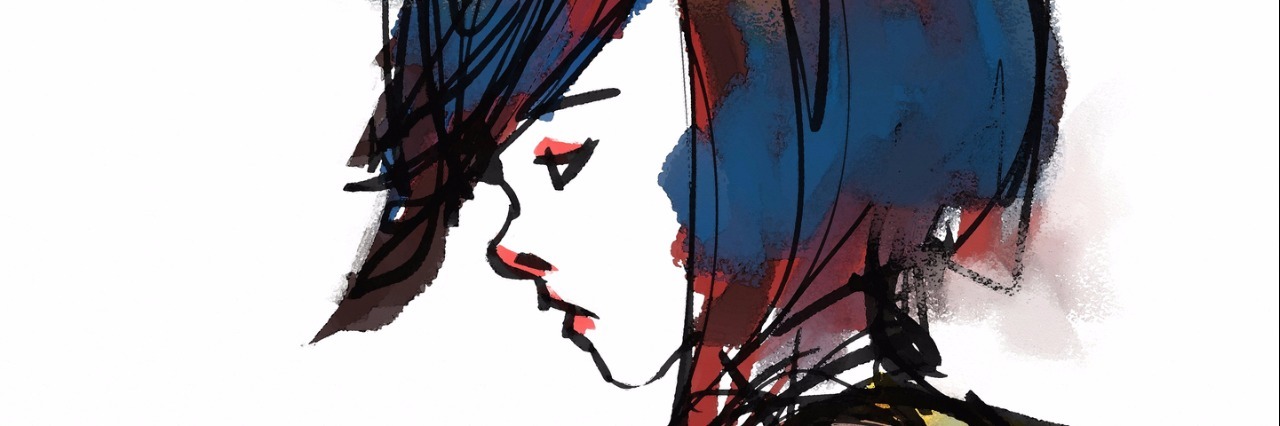 Struggling With Mental Illness Leaves Me Unsure of How I'm Feeling watercolor girl illustration