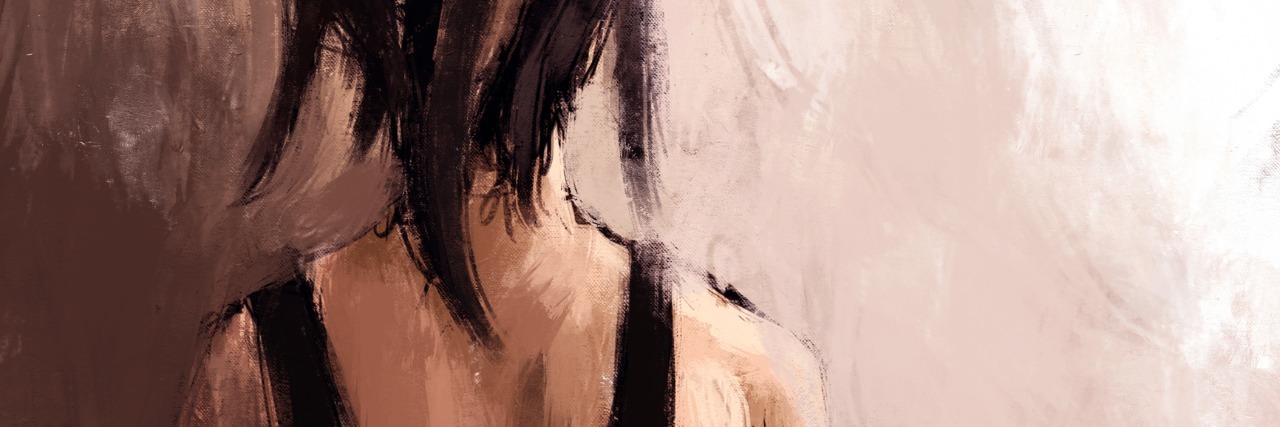 BPD Makes Me Feel Like I'm Living With an 'Unpopular' Mental Ilness illustration of girl's back