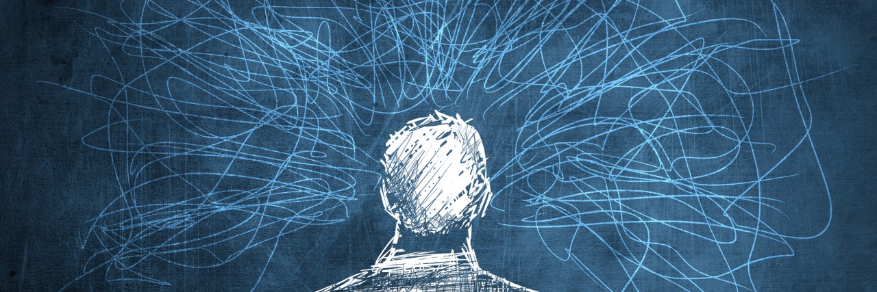 I Don't Feel Courageous for Being Open About My Mental Illness sketch of a man near a chalkboard