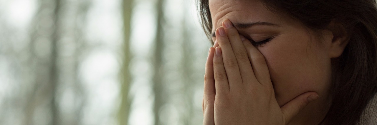 When I Have Trouble Opening Up to My Therapist Sad girl crying during visit at psychologist