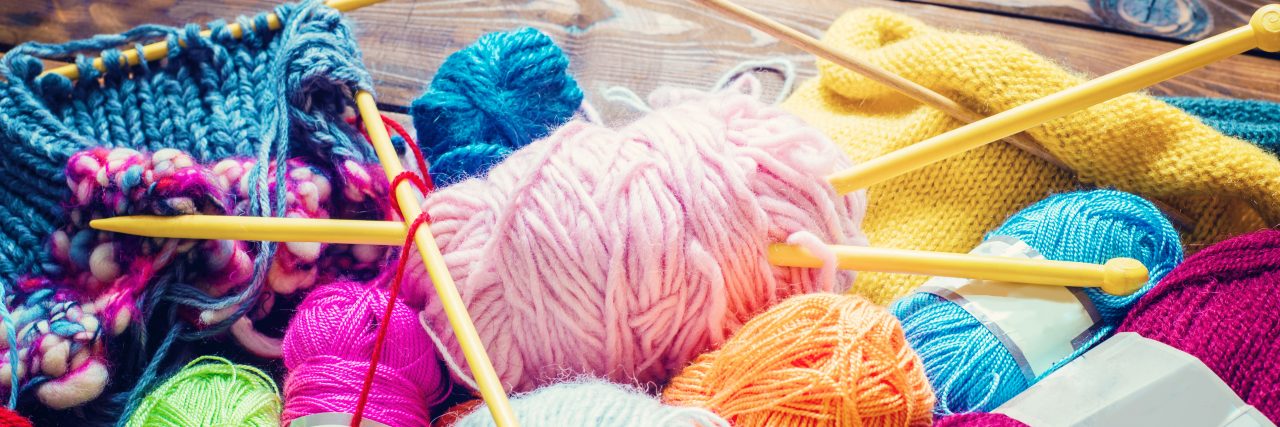 Finding 'Love in Every Stitch' Parenting My Child With Down Syndrome Knitting needles and wool.