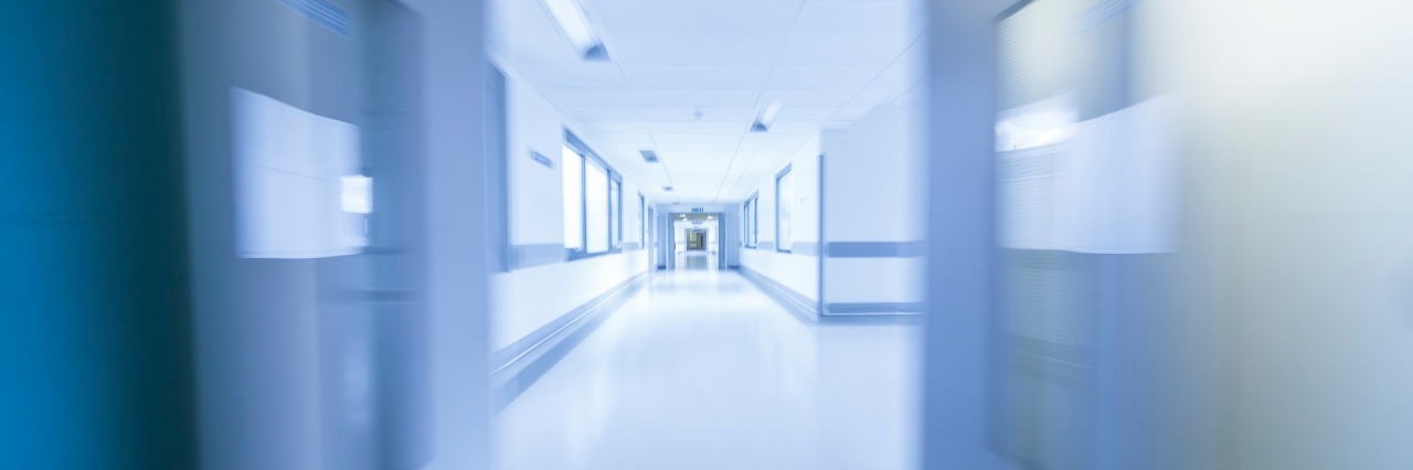 Having Anxiety and Fear of Being Hospitalized blurred hallway of a hospital