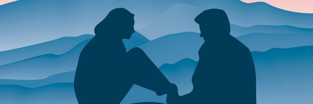 Why Giving Advice About My Crohn's Disease Isn't Helpful Couple face to face, side view, silhouette