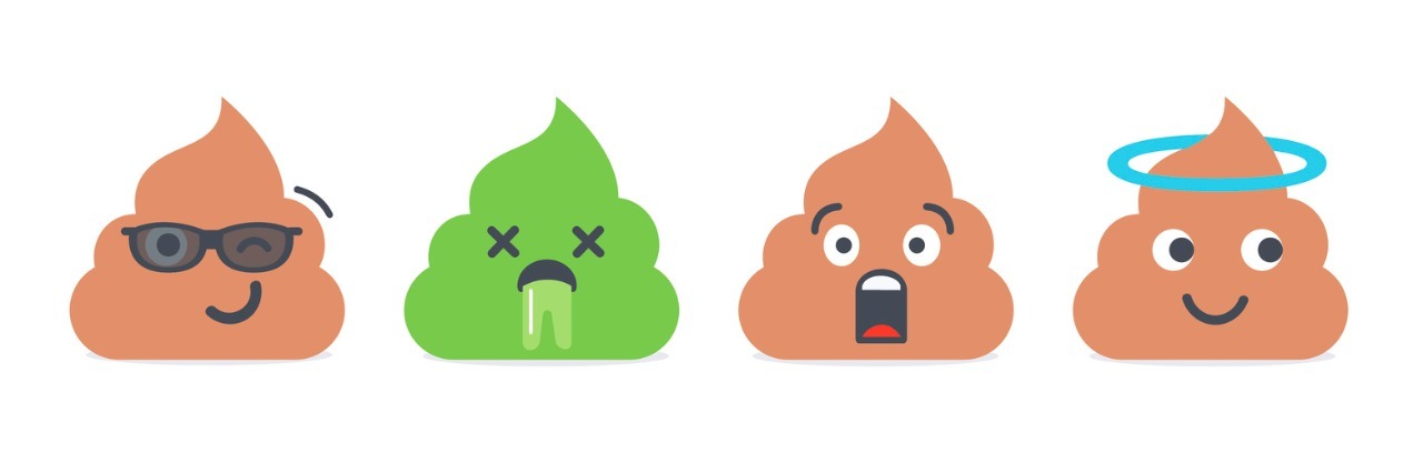 How to Take a Stool Test Set of vector poop emoticons