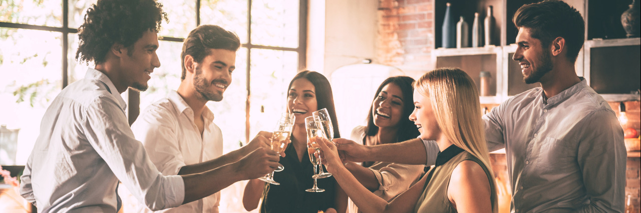 Types of Friends I’ve Encountered While Living With Scoliosis Friends at a party.